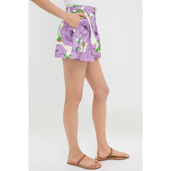 HYACINTH HOUSE Lilac Floral Cuffed Conor Shorts Size M NWT - Picture 5 of 8
